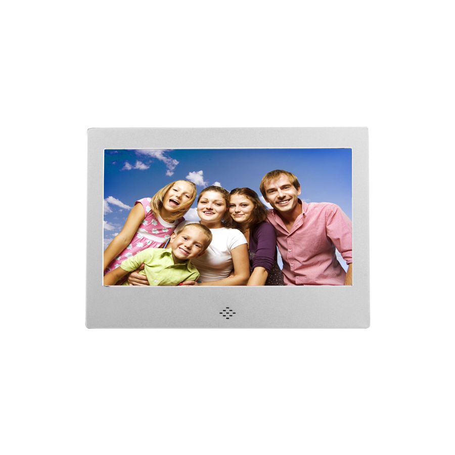 7" LCD Digital Photo Frame W/Brushed Metal Finish 15