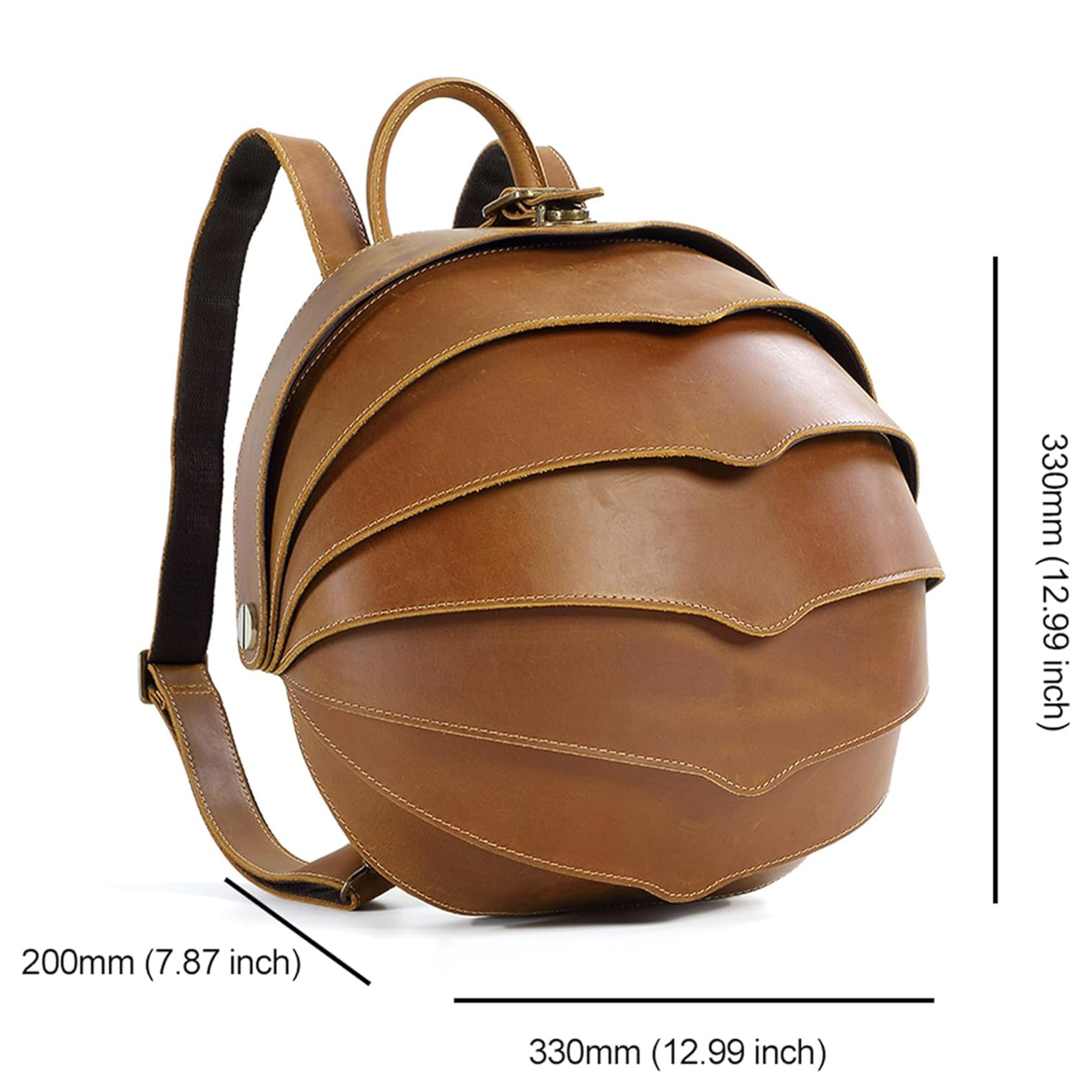 Beetle Shape Men Leather Backpack 2