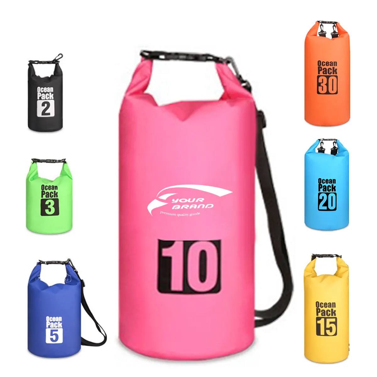 Heavyweight Waterproof Drybag With Shoulder Strap 10L 4