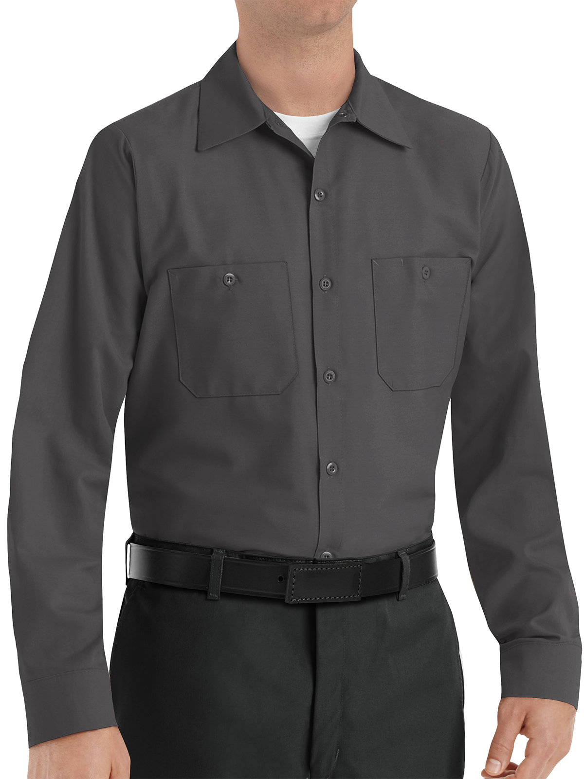 Red Kap Shirts -  Men's Long Sleeve Industrial Work Shirt 50