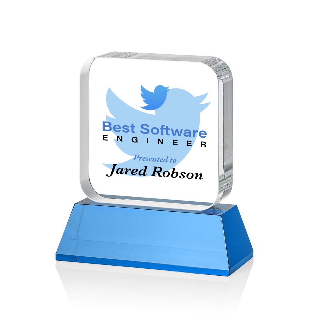 Flamborough VividPrint™ Award on Base - Sky Blue 7