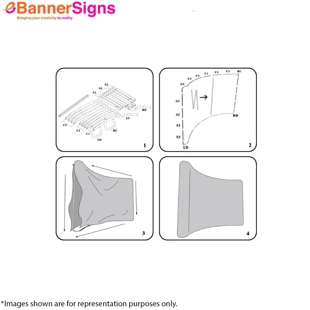 Step & Repeat Curve Pillow Case Backdrop (Graphics + Hardware) 4
