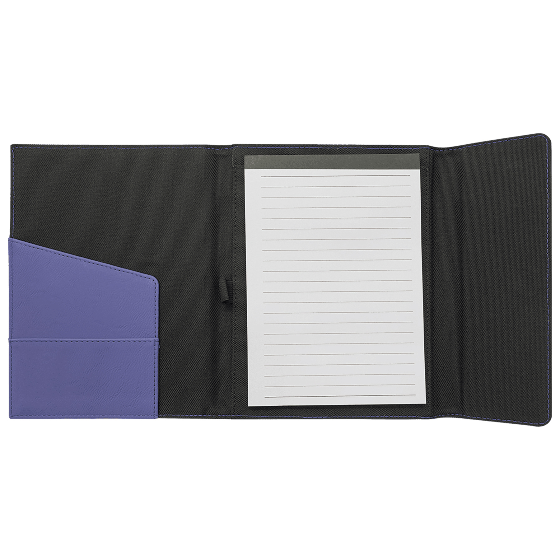 7" x 9" Purple Leatherette & Black Canvas Portfolio 9