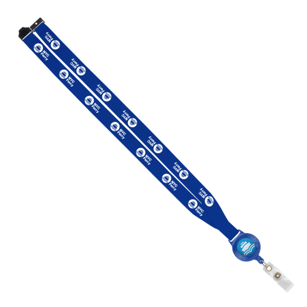 IMPORT 3/4" Polyester Lanyard with Retractable Badge Reel and IPH7 back of neck convenience release. 33