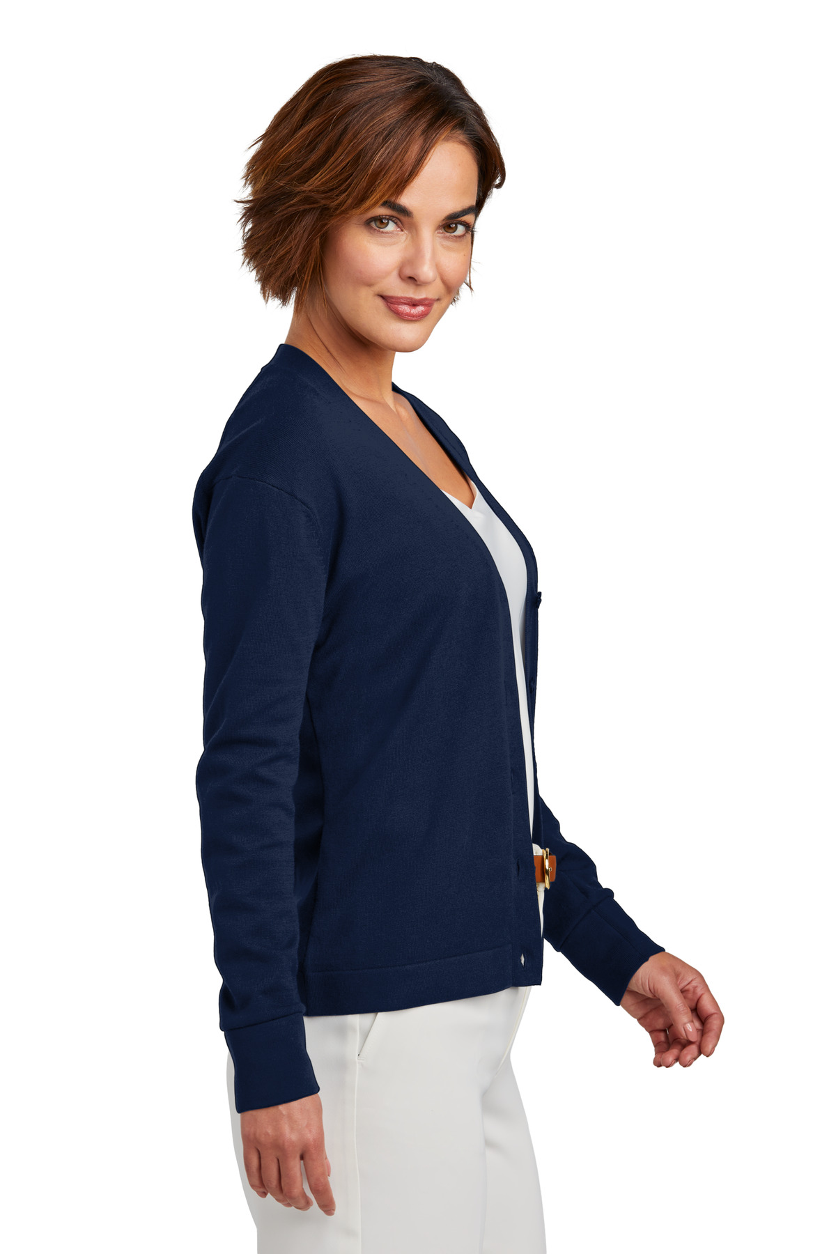 Brooks Brothers Women's Cotton Stretch Cardigan Sweater BB18405 18