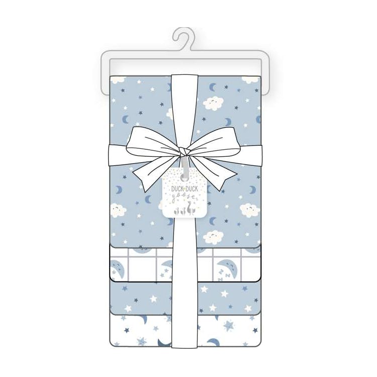 Boys Woven Receiving Blankets 4pk
