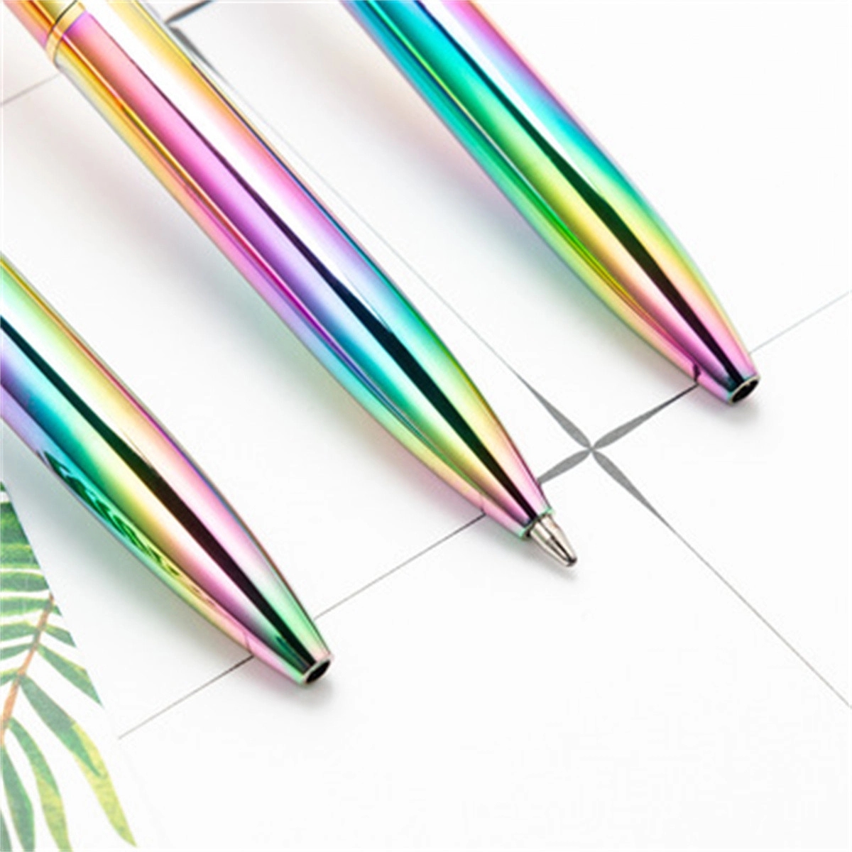 Big Crystal Diamond Pens Rainbow Metal Ballpoint 2