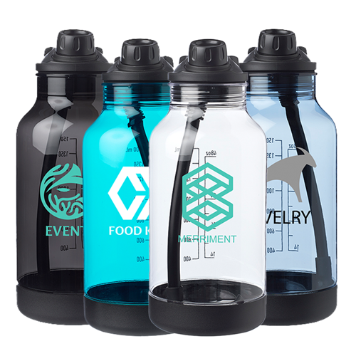 Plastic Sports Water Bottle with Sip Straw - featuring 8