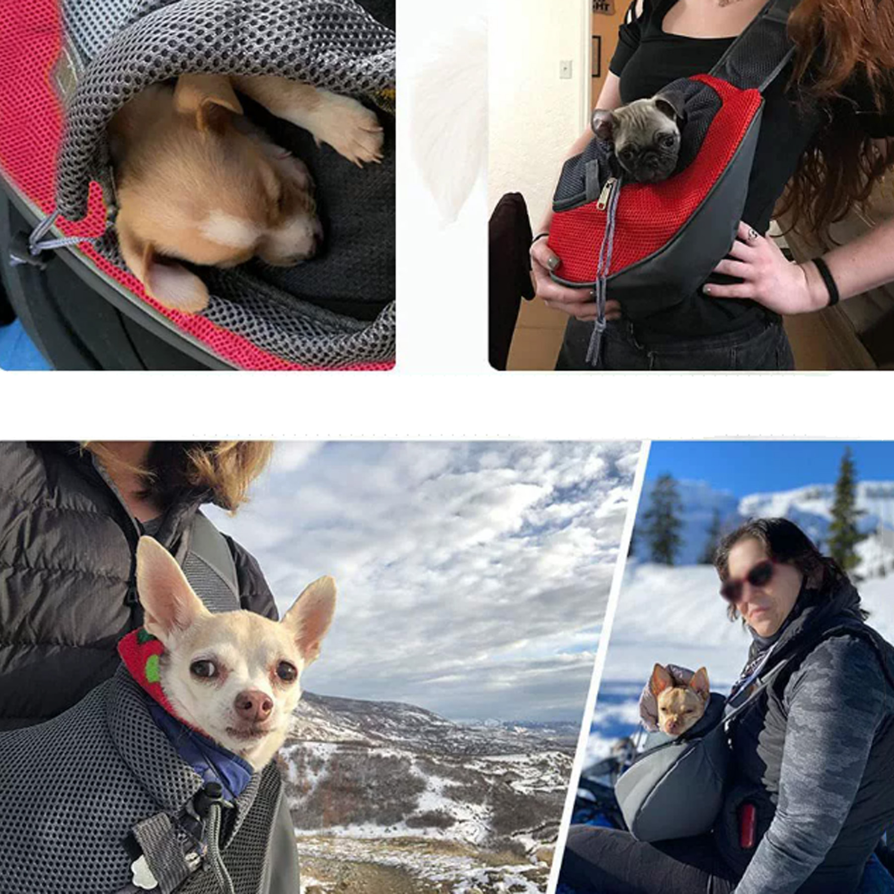 Pet Sling Carrier for Small Dogs & Cats 3