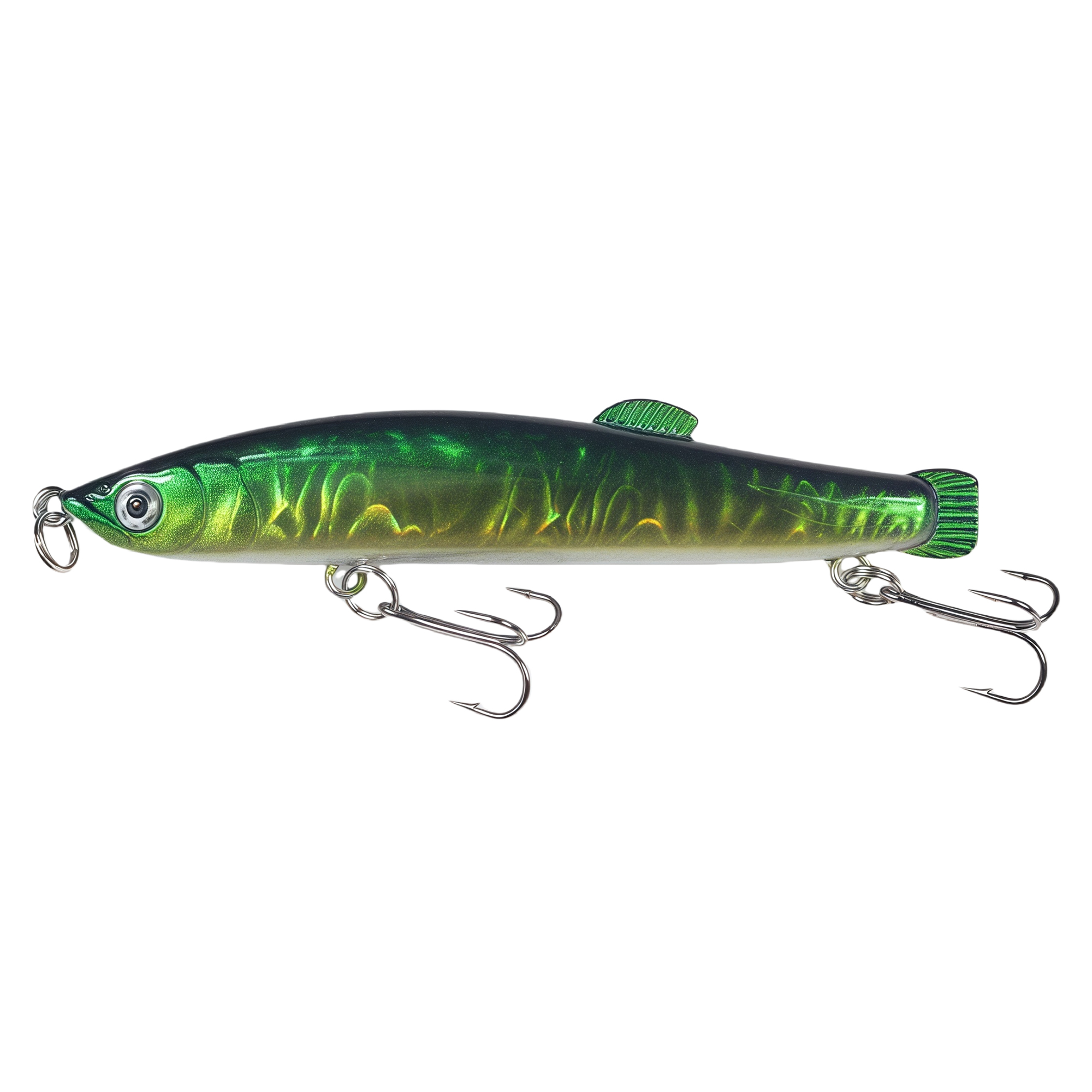 11.5g 3.54" Sinking Pencil Lure with Treble Hooks, Blood Groove, Long Cast, Hard Bait 9