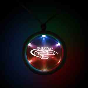 2 1/4" Fusion Light Up LED Badge with Necklace 4