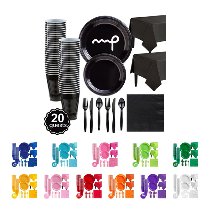 Set for 20 People Disposable Party Supplies 1