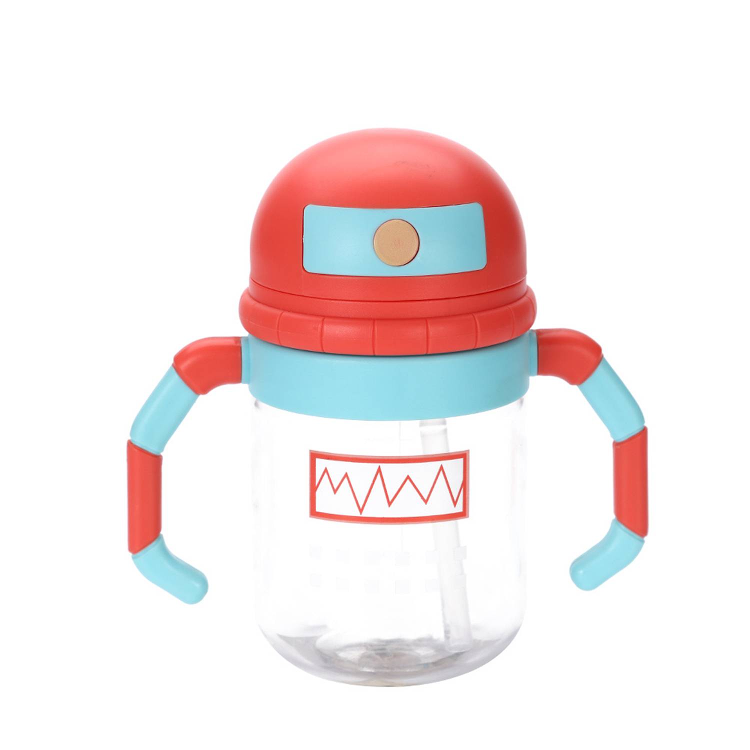 12 Oz Kids Spill Proof Straw Water Bottle w/ Handle 9