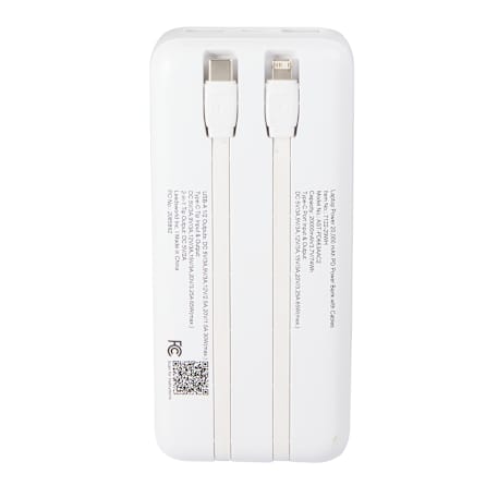 Laptop Power 20,000 mAh PD Power Bank with Cables 40