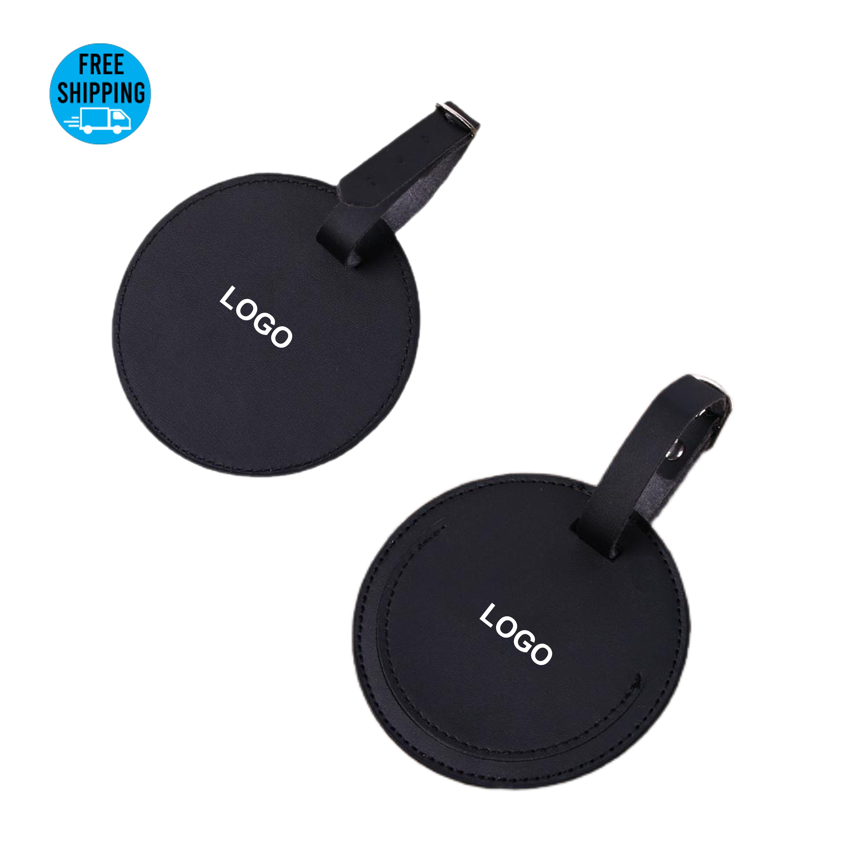 PU Leather Round Luggage Tag for Suitcase 3