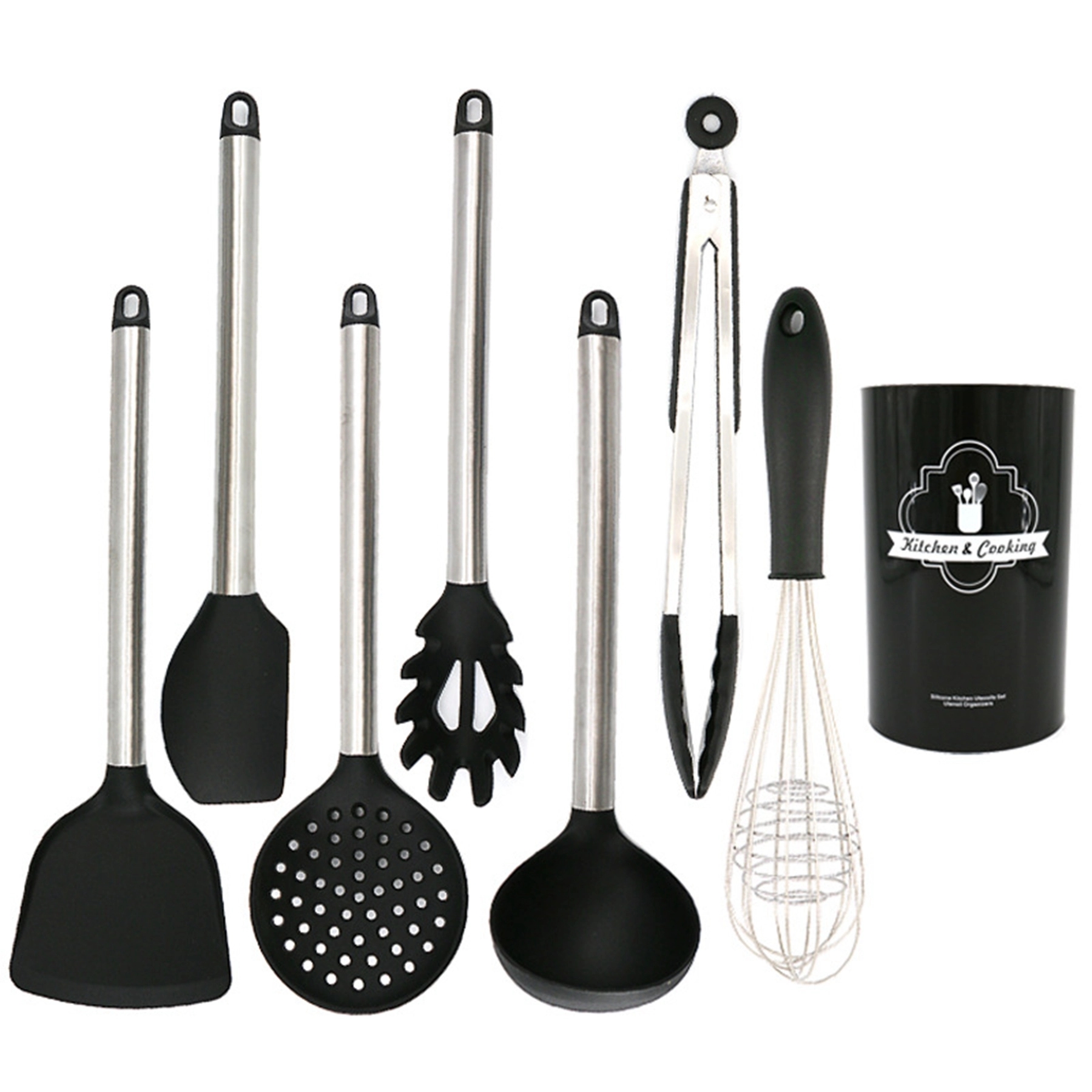 8Pcs Silicone Kitchen Cooking Utensils Tool Set 4