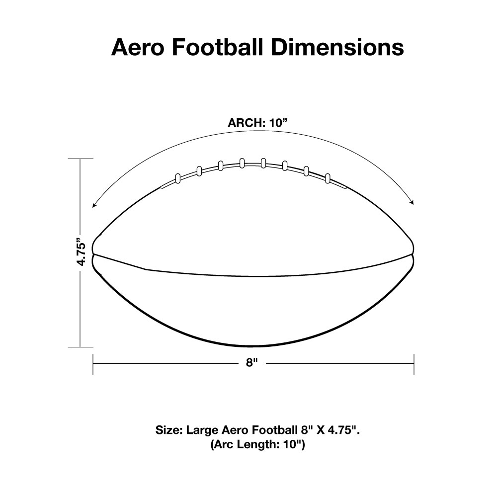8" Aero Specialty Football - White Top 3