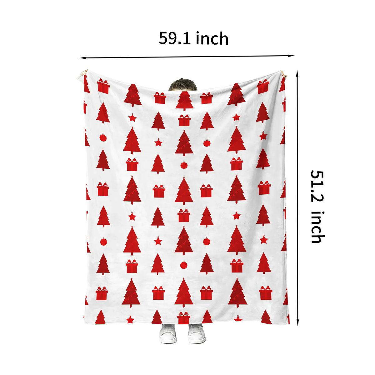 Warm Holiday Blanket with Festive Design 2