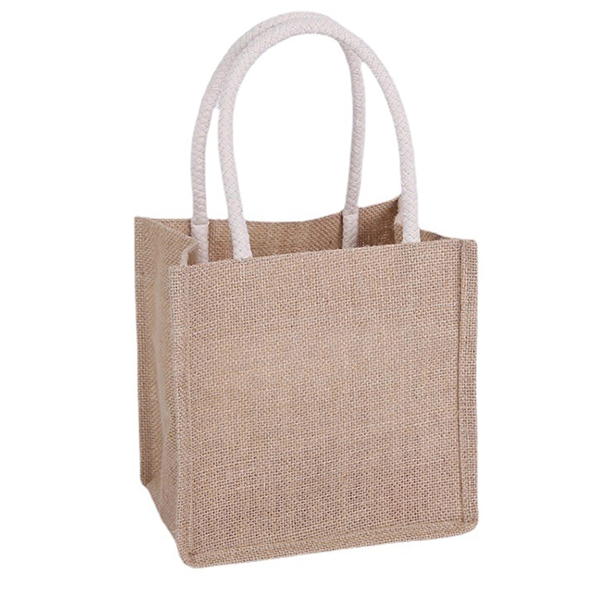Burlap Canvas Jute Tote Beach Bags 3