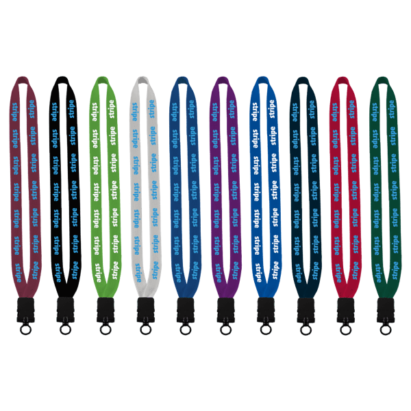 3/4" Cotton Lanyard with Plastic Snap-Buckle Release & O-Ring 17