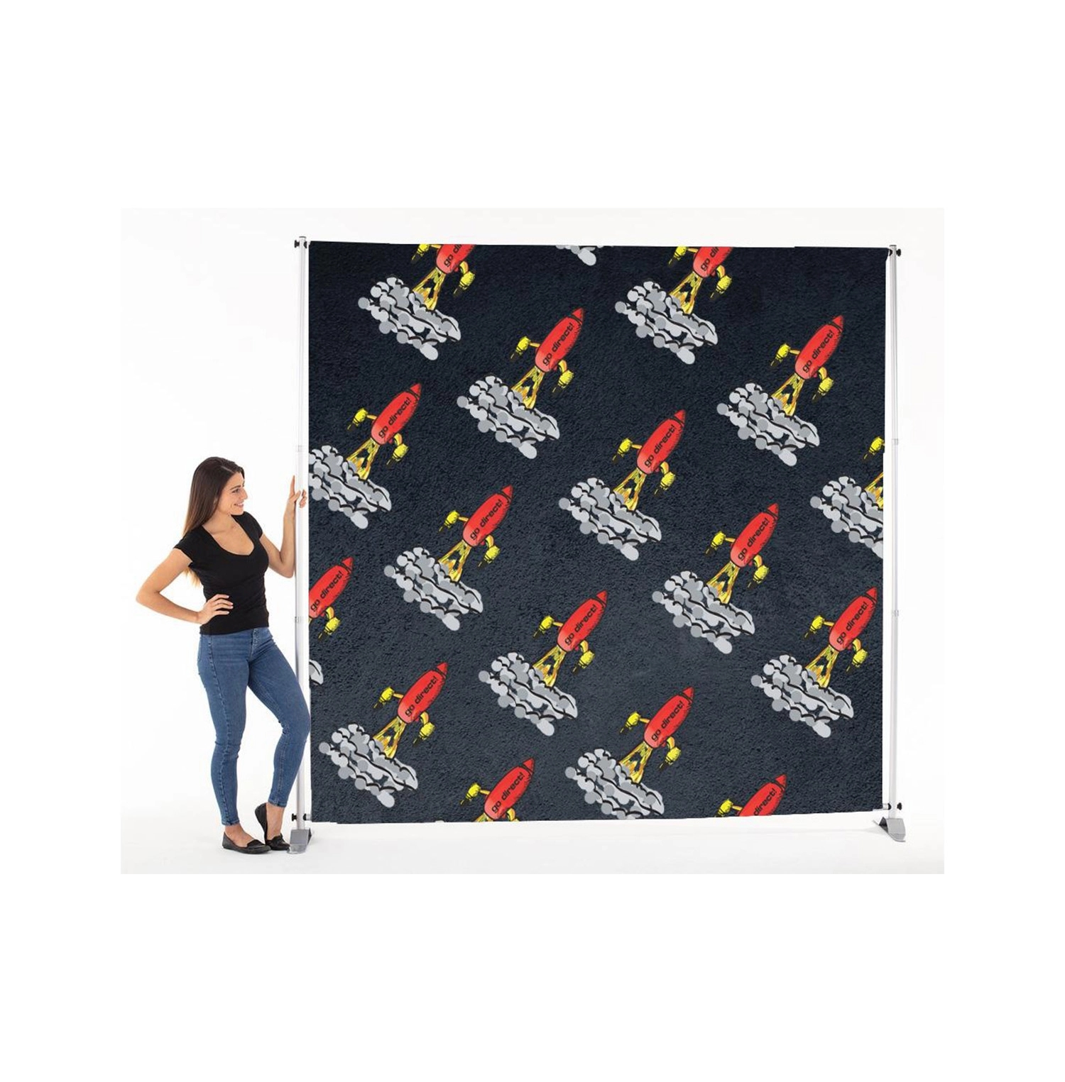 HassleFree(TM) Non-Reflective 8' x 8' Adjustable Display 2
