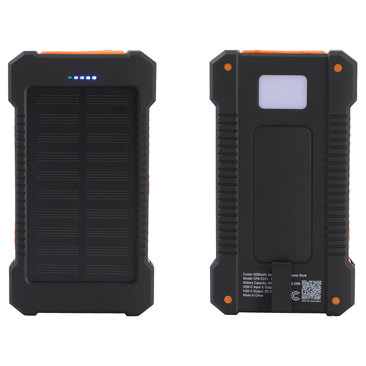 Fusion 5000mAh Solar-Charging Power Bank 4