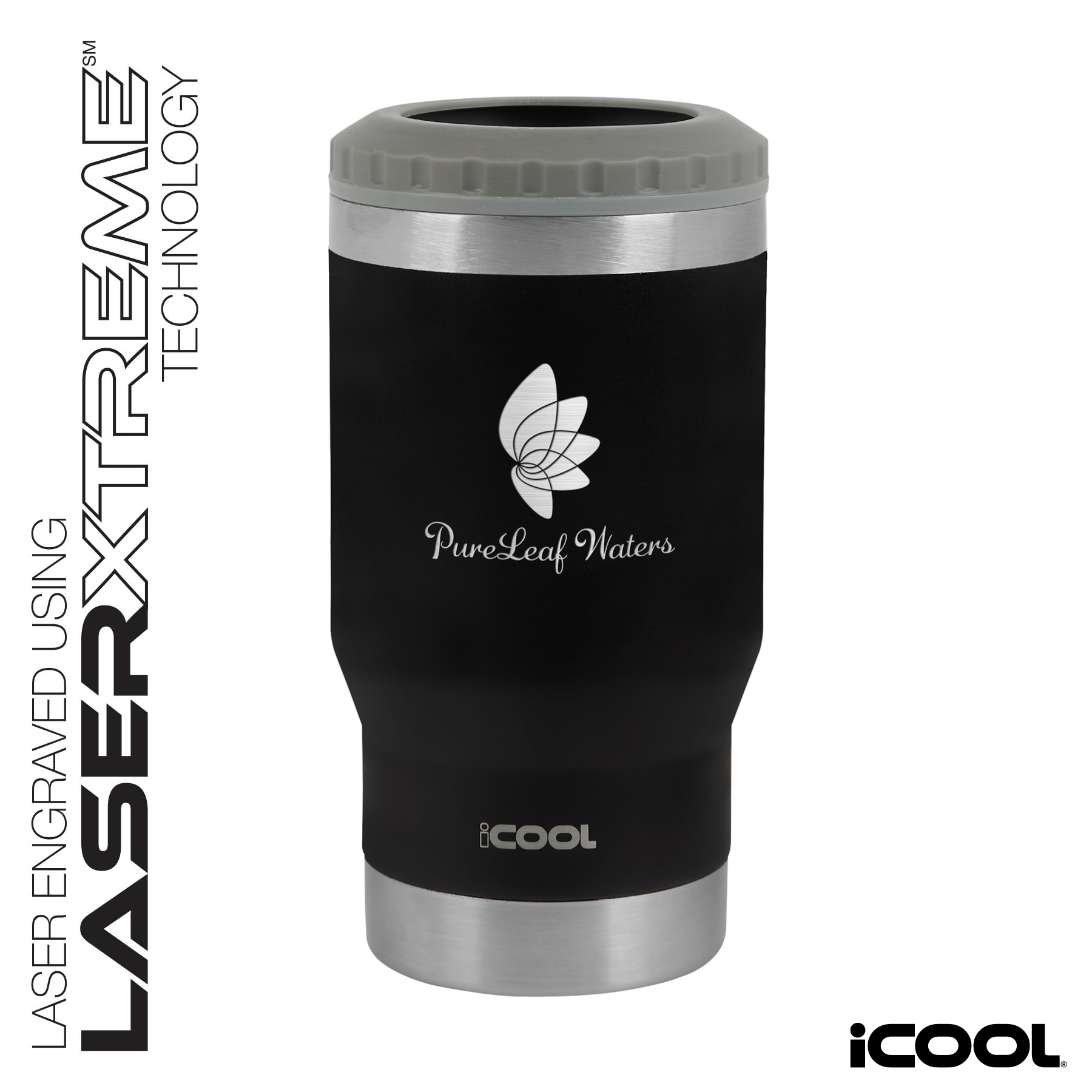 iCOOL® Oswego 14 oz. Double Wall Stainless Steel Can Cooler / Tumbler 3