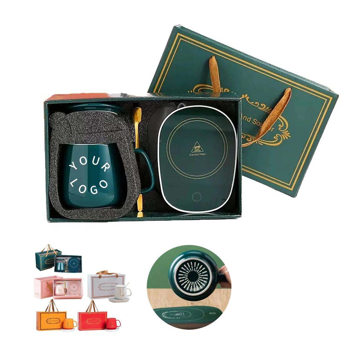 Ceramic Cup Gift Box with Spoon and Pad 2