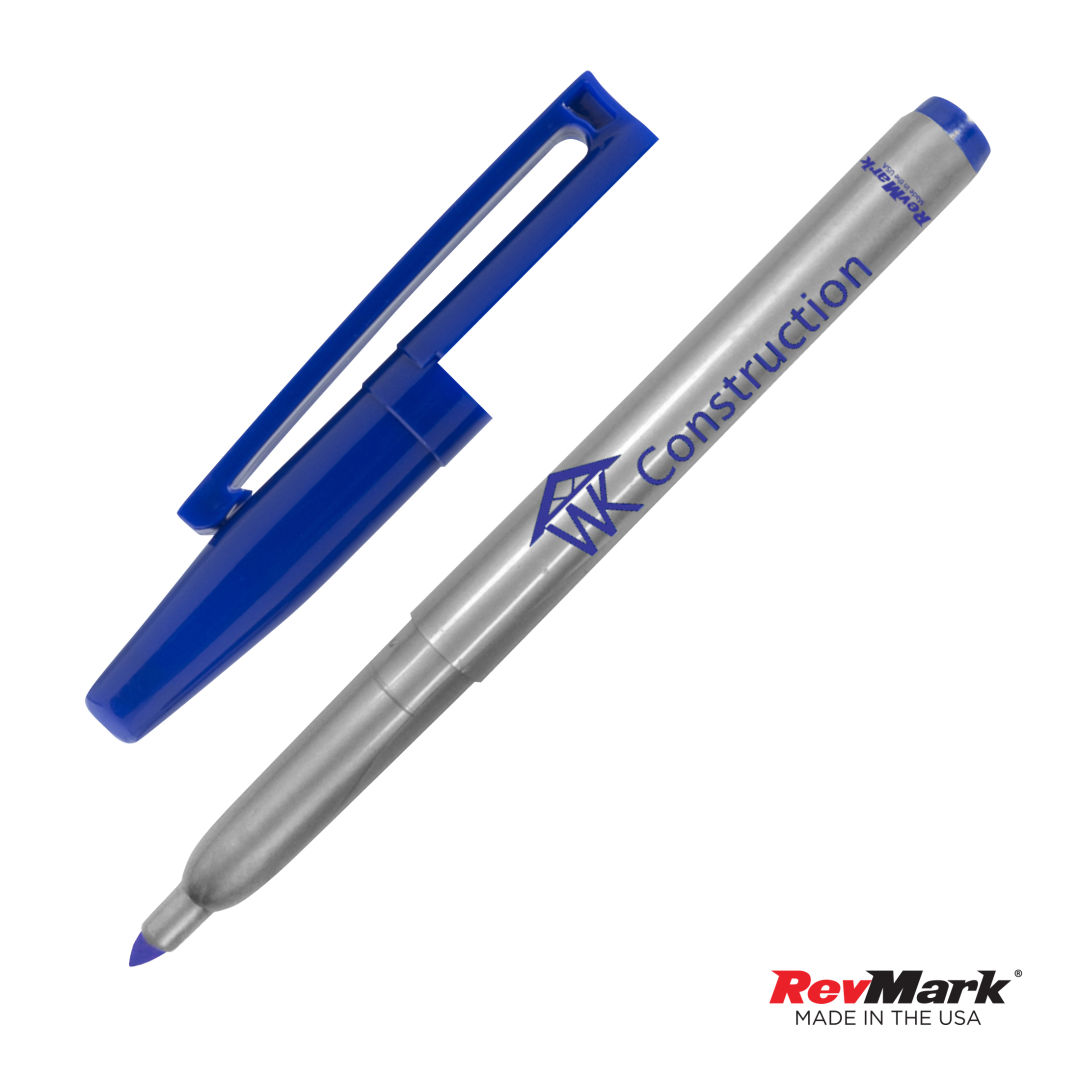 RevMark® Silver Barrel Industrial Permanent Marker w/clip 3