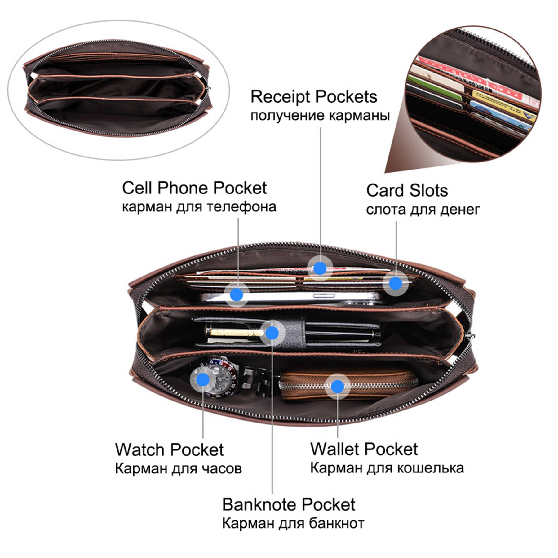 Genuine Leather 8-inch computer Waterproof Messenger Bags 2