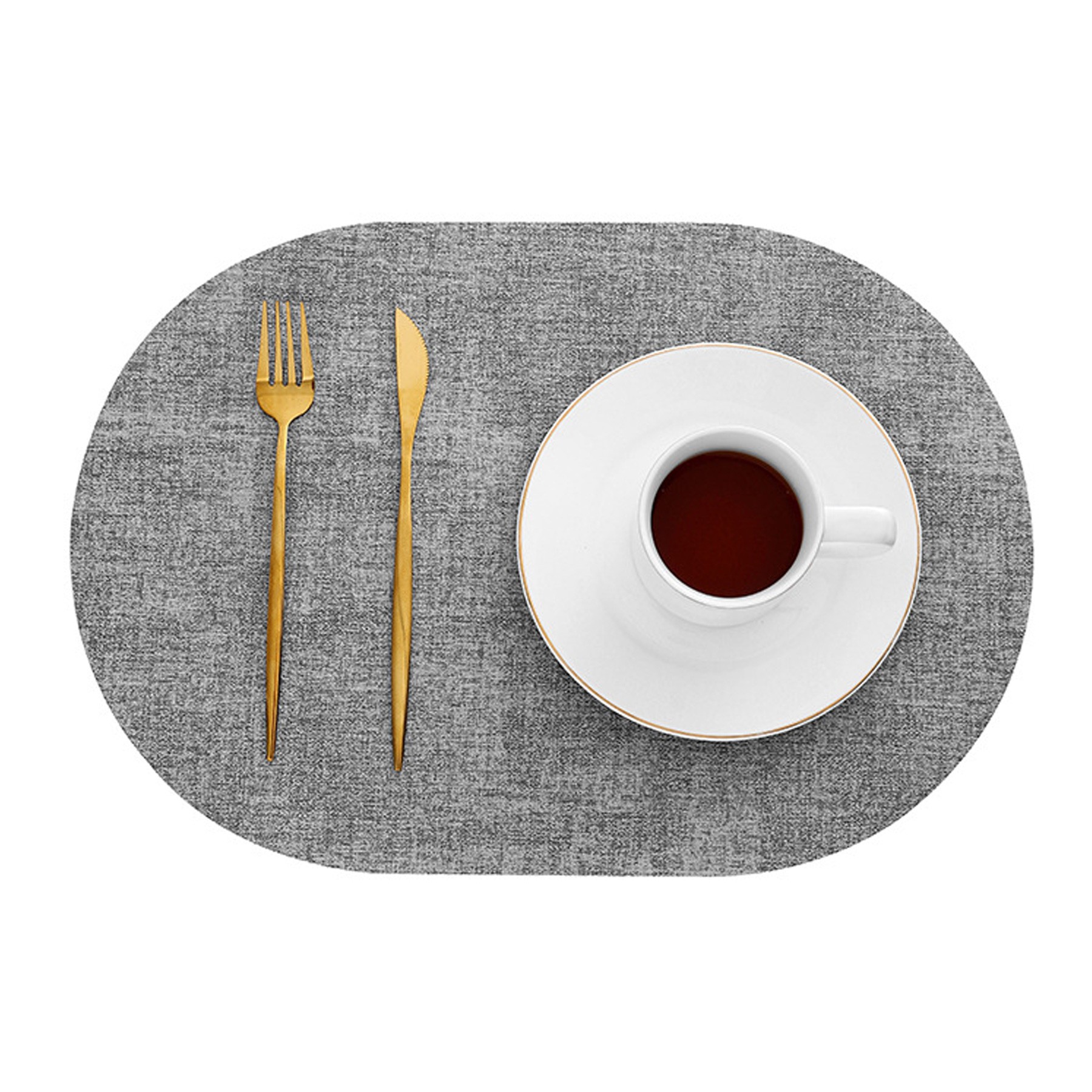 Double Sided Leather Oval Placemats 7