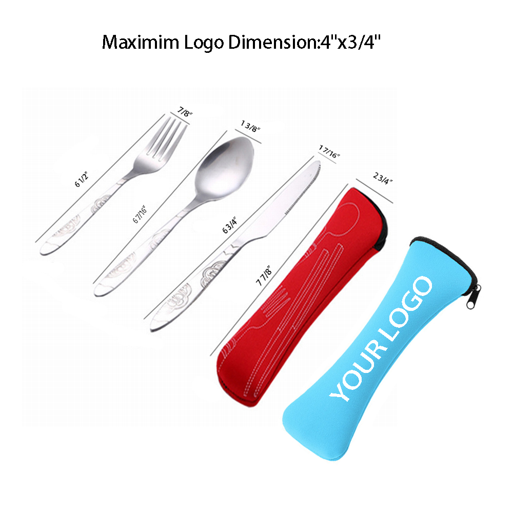 3Pcs/set Portable Stainless Steel Cutlery Set 2