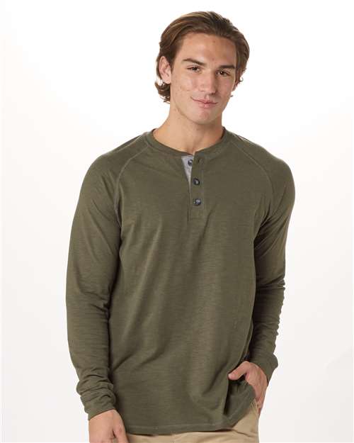 Unisex Henley Long Sleeve T-Shirt - BM3101 23