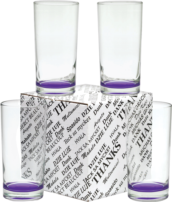 12 oz. Deluxe Beverage Thank You Set - Deep Etched 2