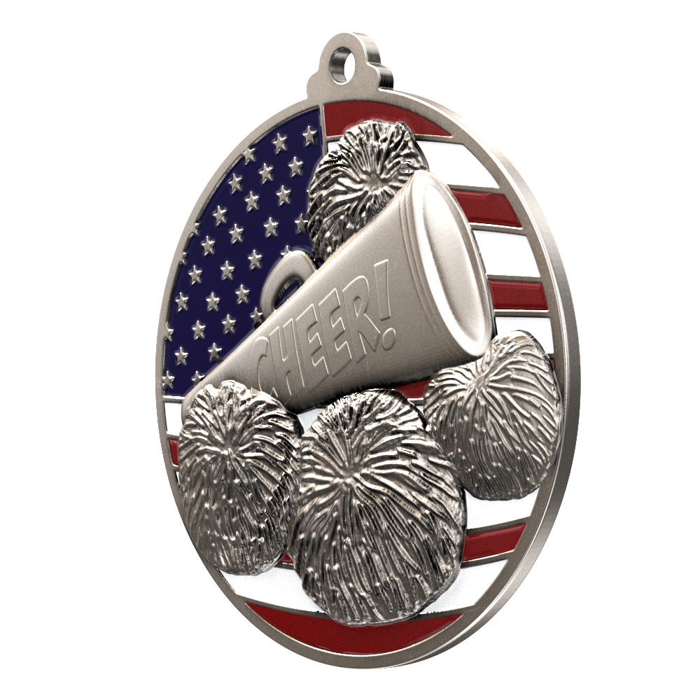 Cheerleading Patriotic Medallion (2-3/4") 4