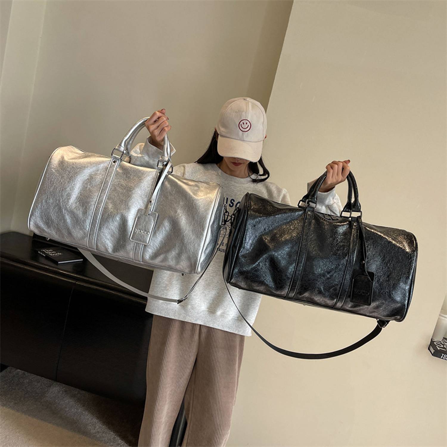 Large Capacity Travel Fashionable PU Luggage Bag 6