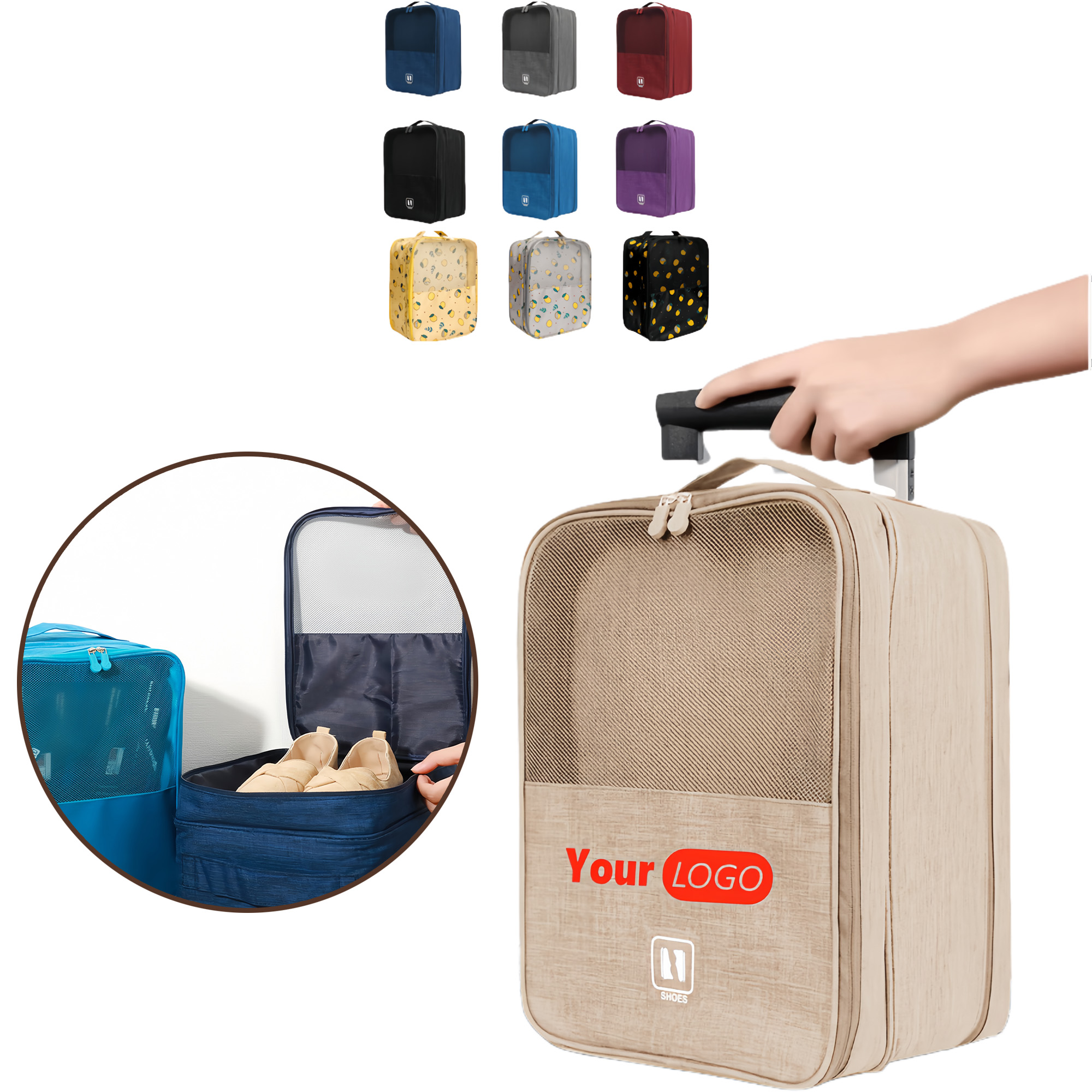 Cationic Fabric Travel Shoe Bag 3
