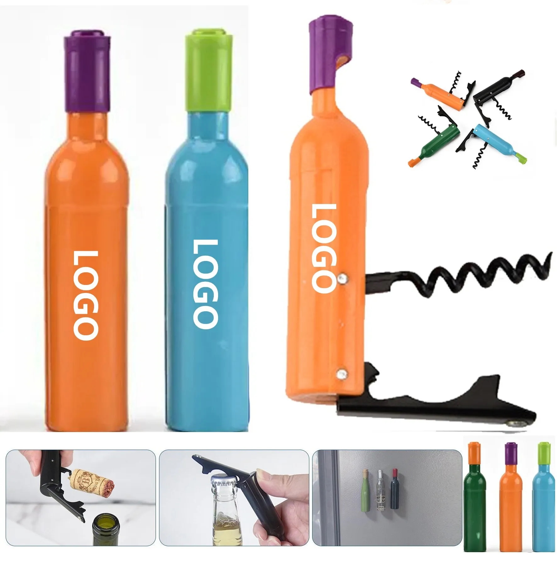 Wine Shaped Corkscrew Bottle Opener 3