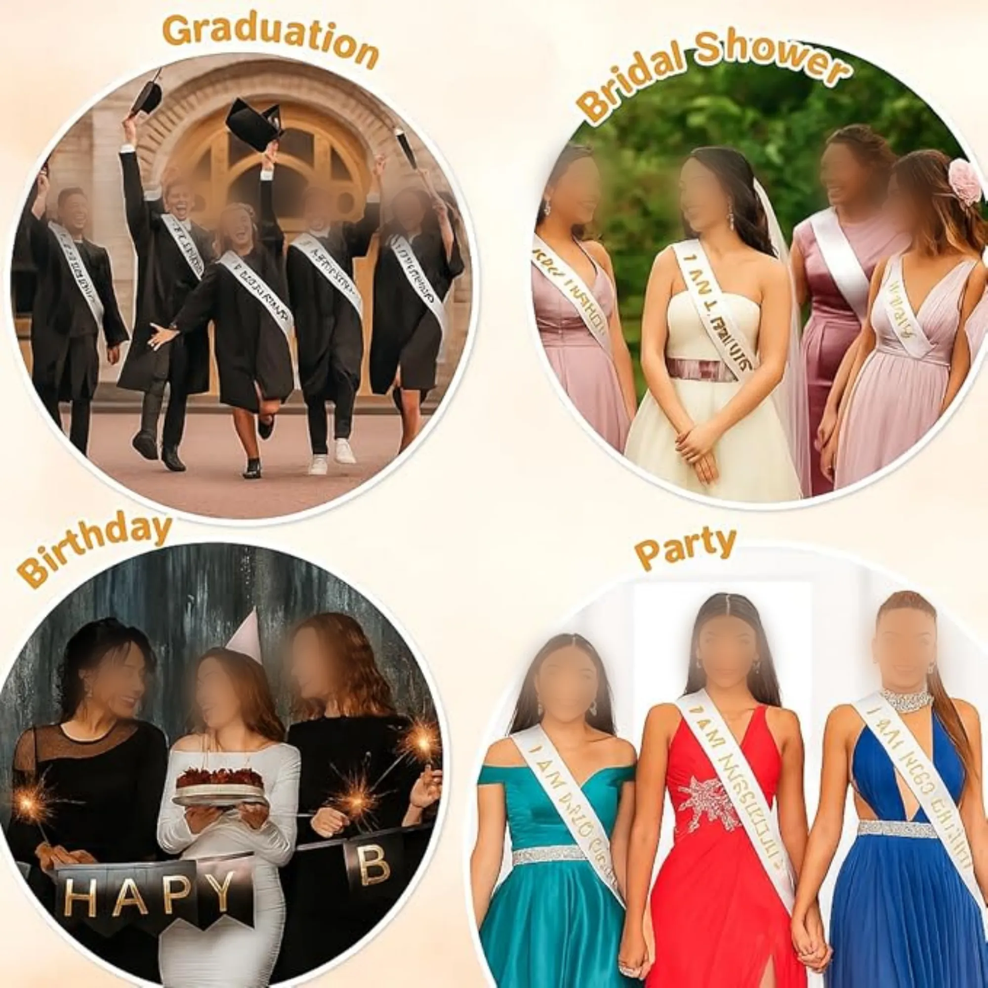 Multicolor Sash Plain Satin 3