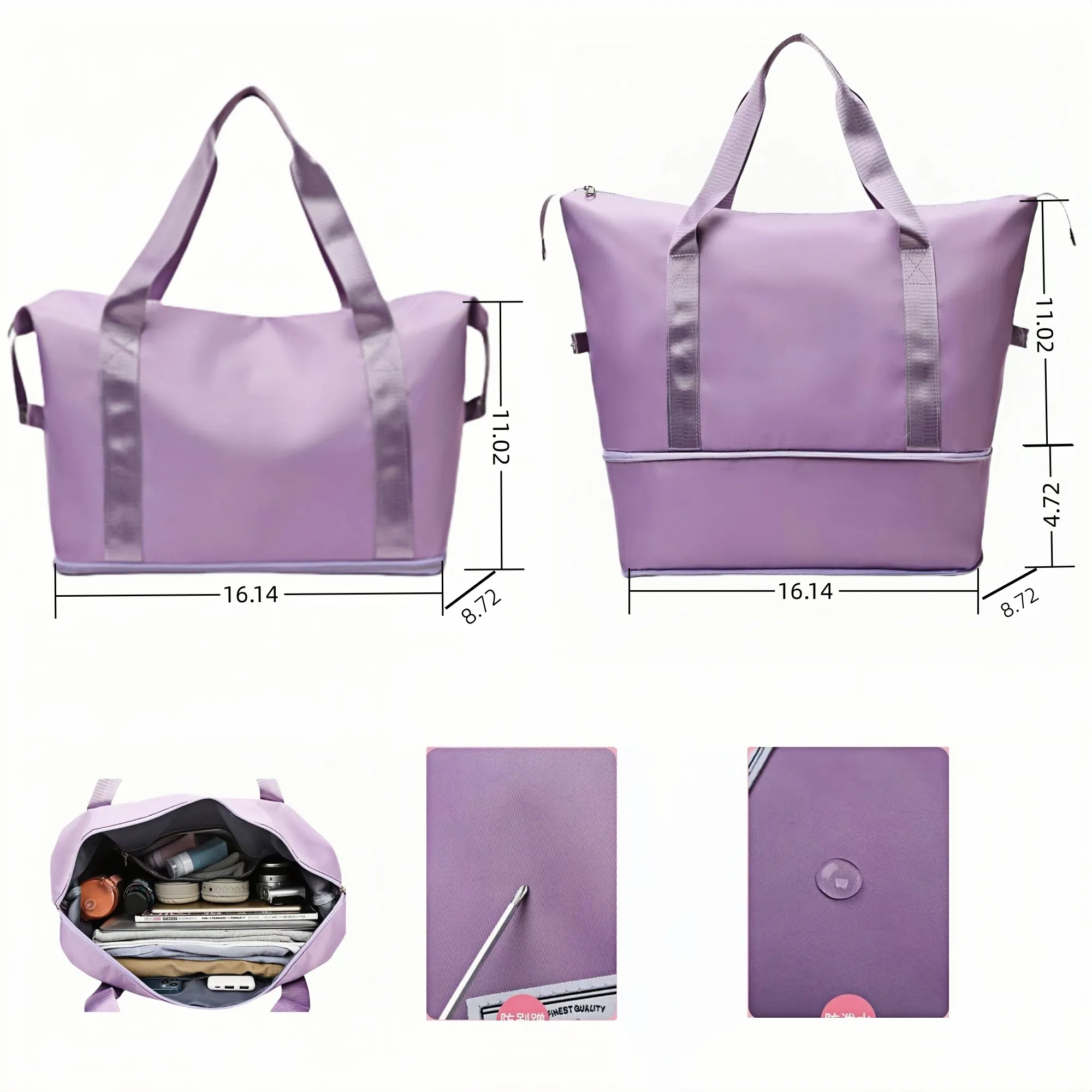 Adjustable Capacity Waterproof Travel Bag 10