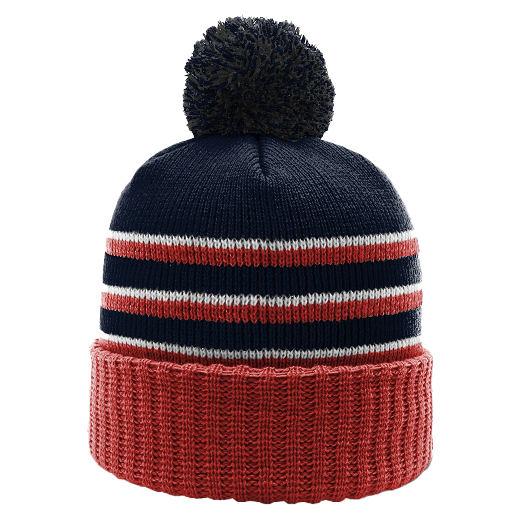 Richardson 134 Striped Cuffed Beanie with Pom 13