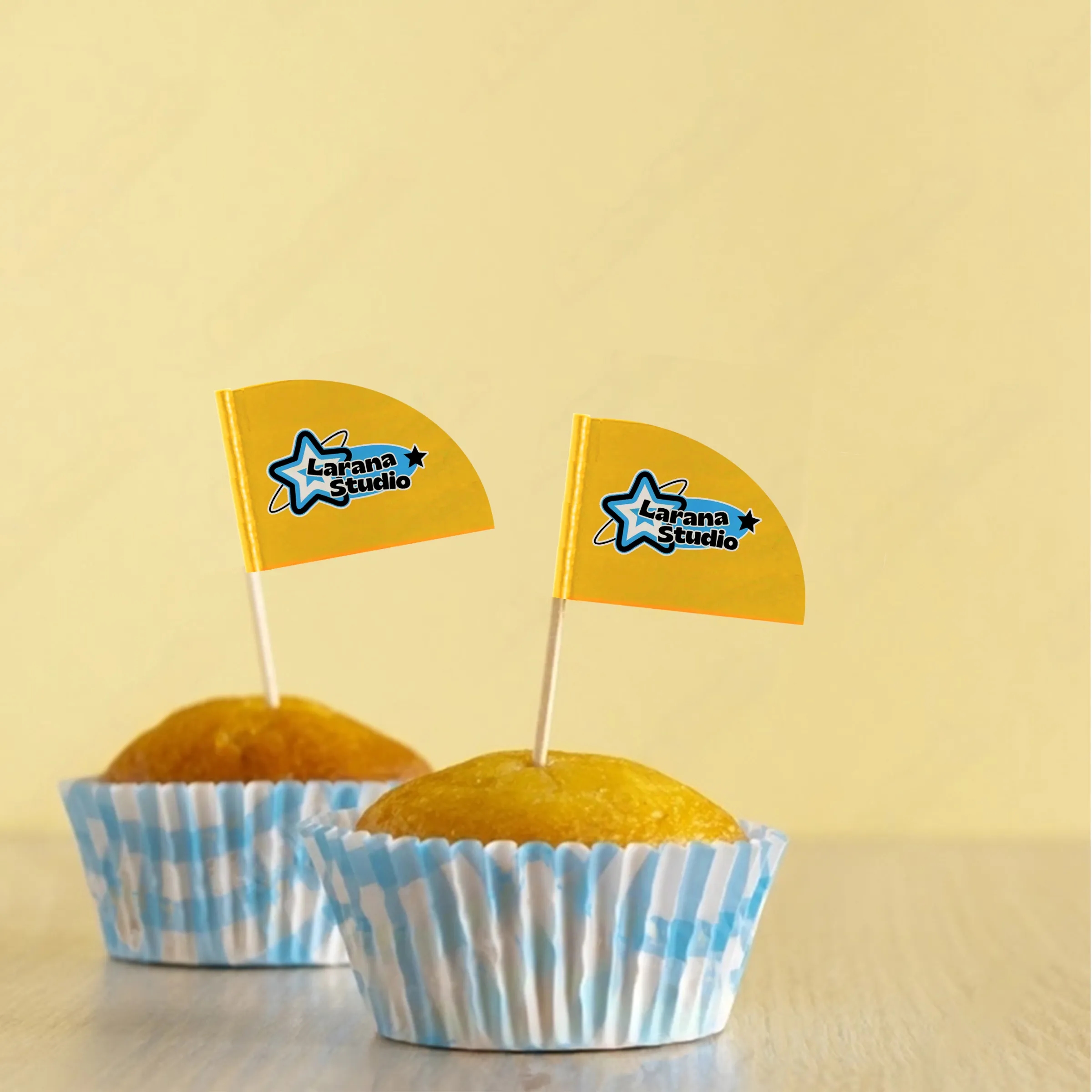 Custom Paper Toothpick Flags - Style G Flag Size 1.5" x 2.5" 4