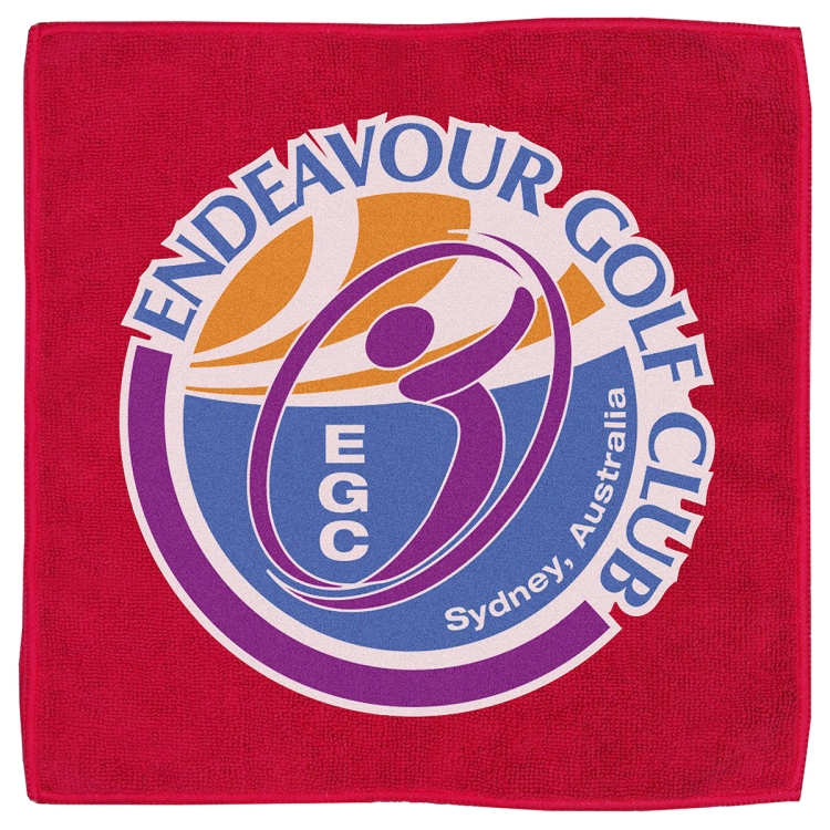 "LILY" Recycled RPET 300GSM Heavy Duty Microfiber Electronics, Rally or Sports Towel - 12" W X 12" H 5