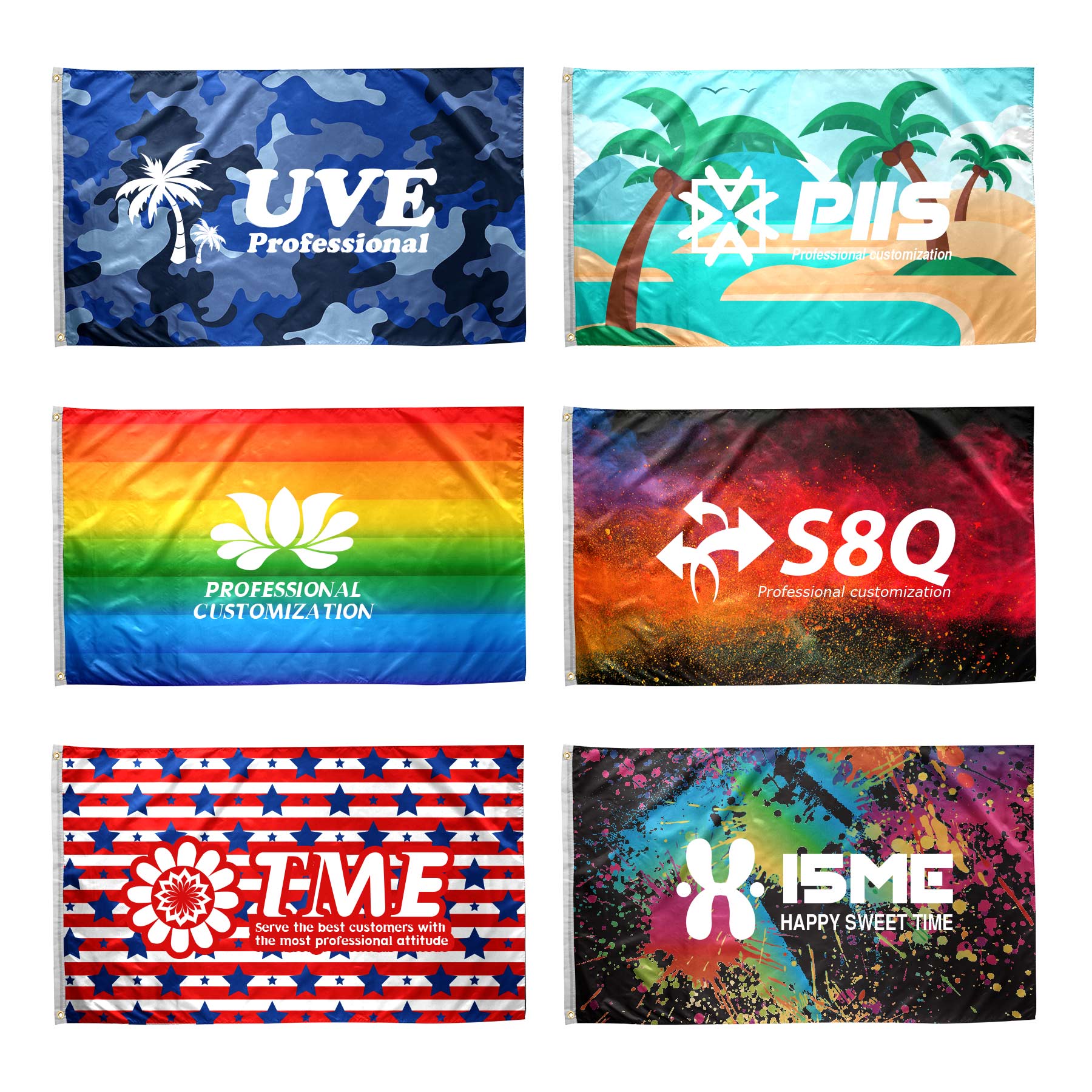 3' x 5' FT One Layer Custom Marking Flag 2
