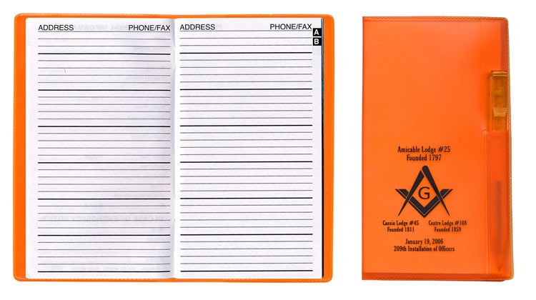 Translucent Vinyl Cover Address Book with Flat Pen 3