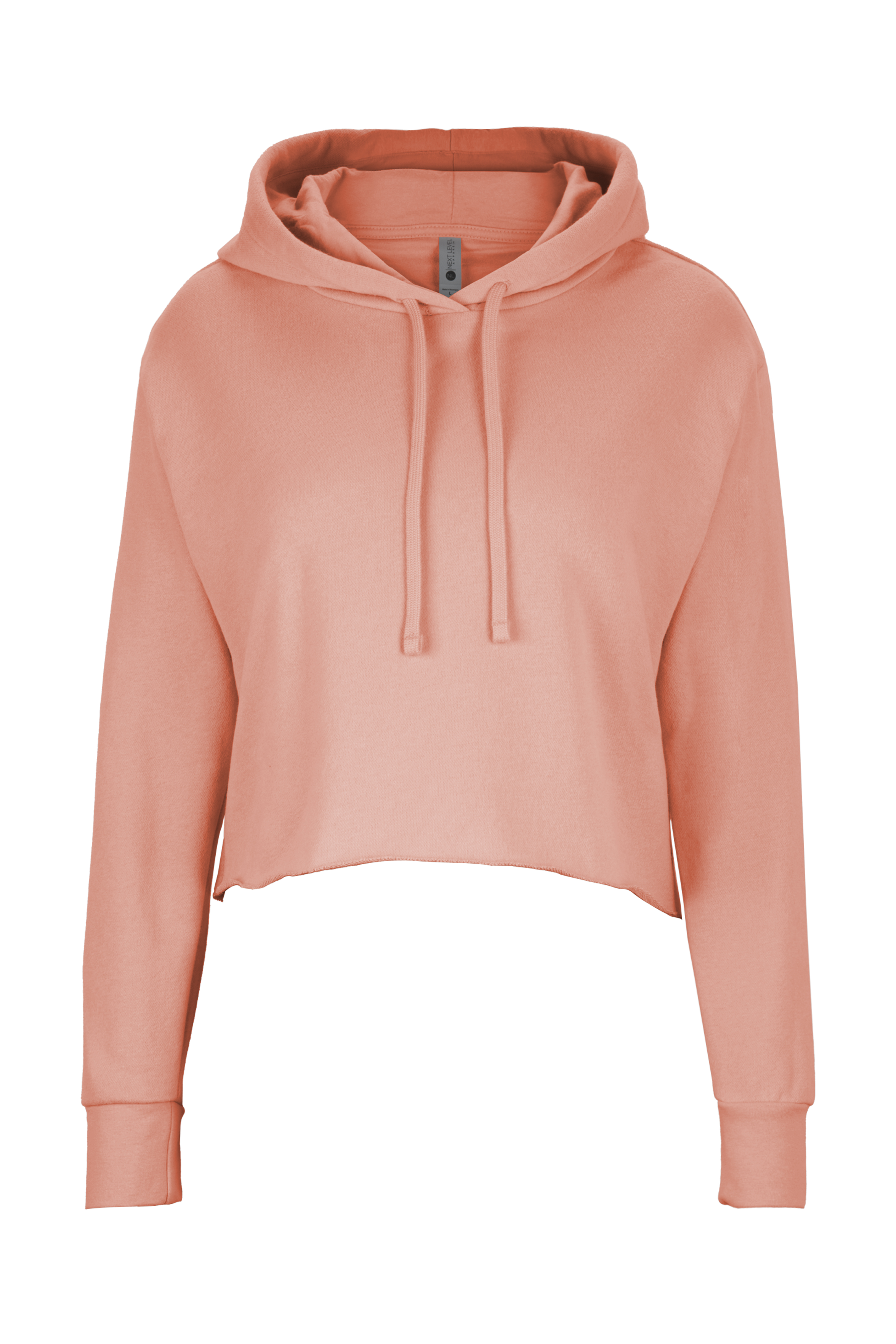 Laguna Sueded Raw Edge Crop Hoodie, custom hoodie or sweatshirt with logo imprint 5