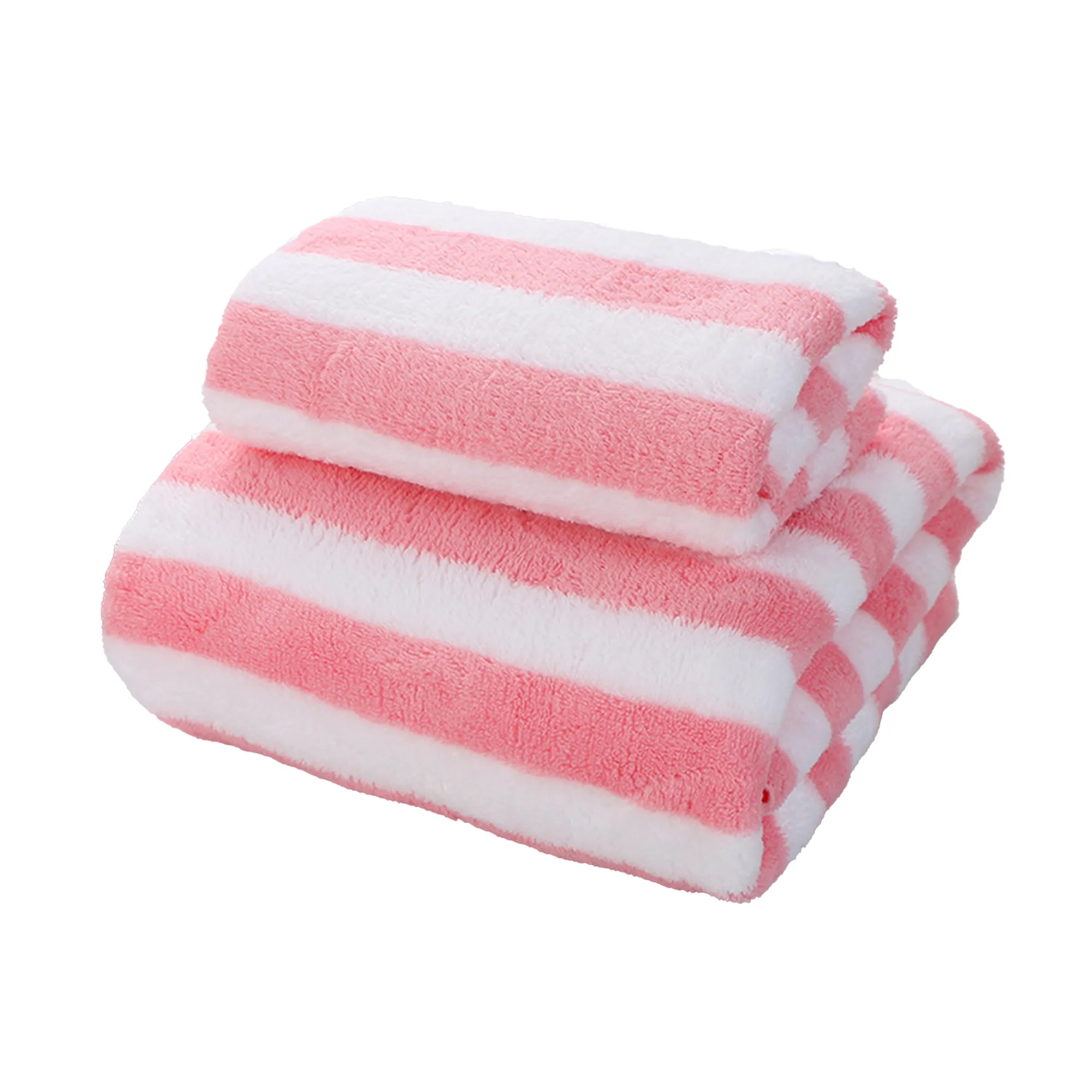 MOQ 100 Coral Fleece Microfiber Bath And Beach Stripes Towel 11