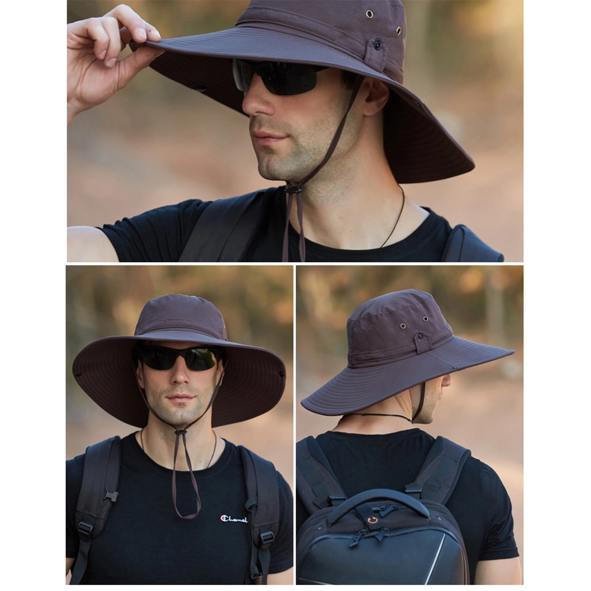 Waterproof Wide Brim Bucket Hat 1