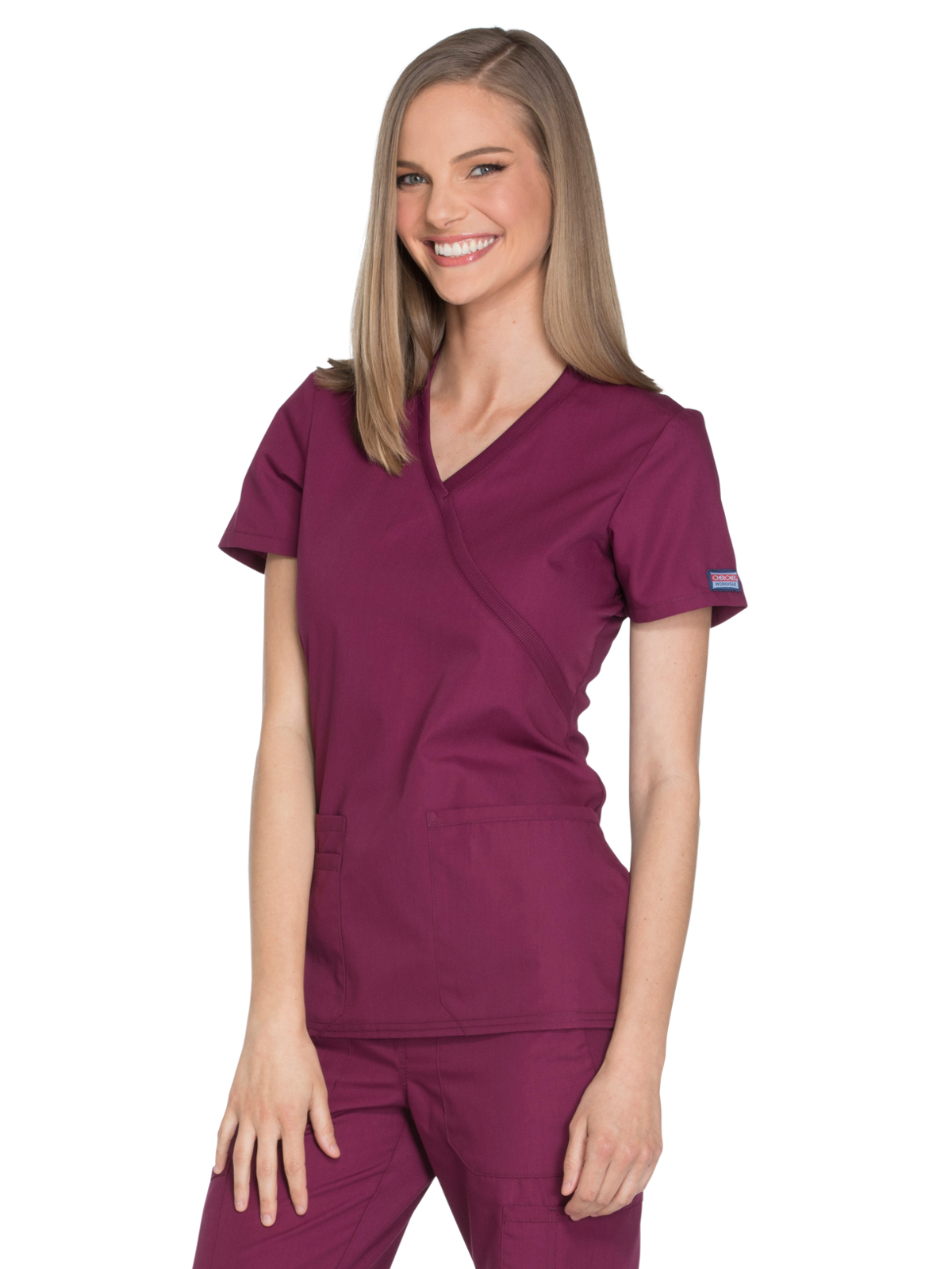 Cherokee - Workwear Originals - Women's 2-Pocket Mock Wrap Top 5