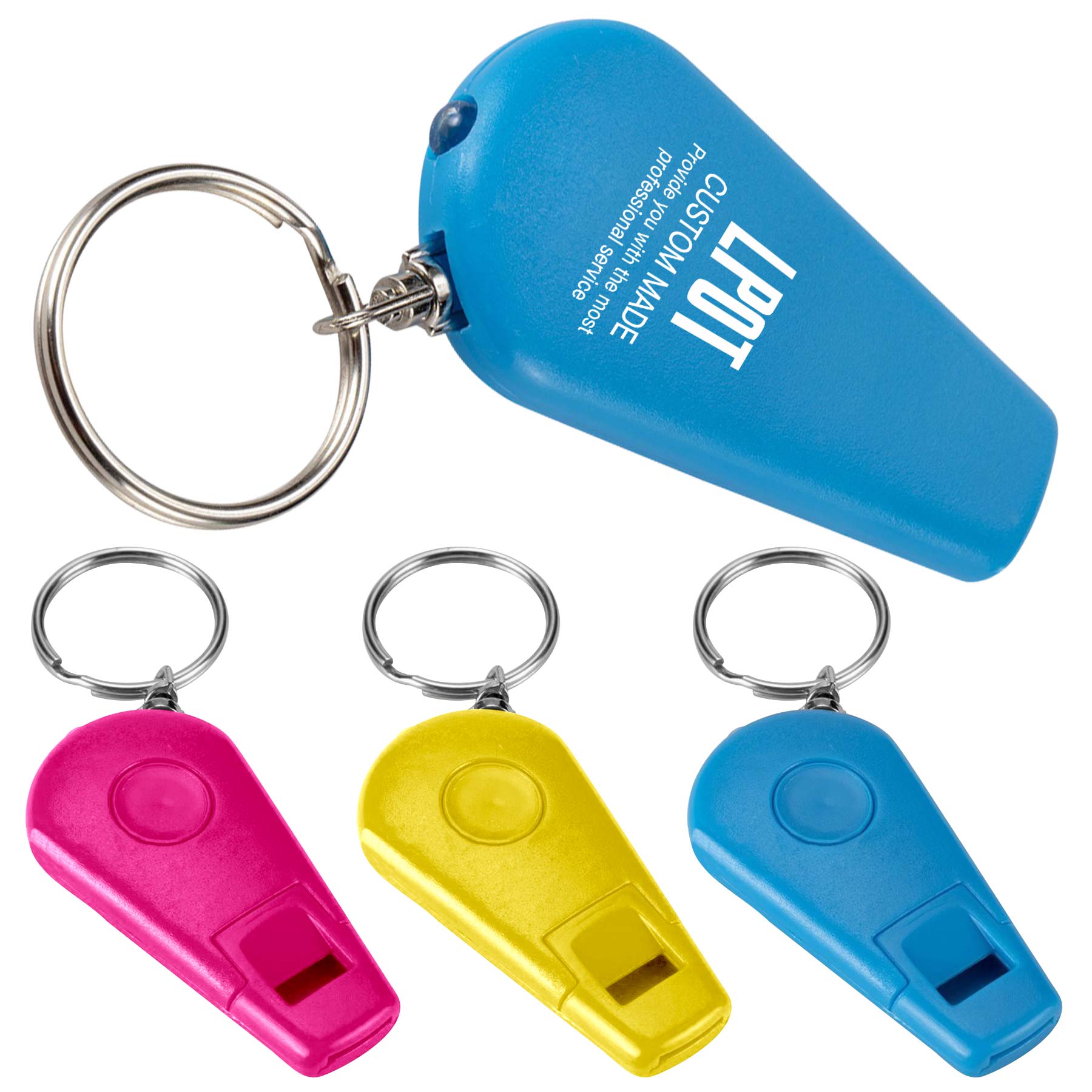Safety Survival Whistle Keychain With LED Light 1
